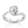 Thumbnail Image 1 of J'Lure Octagon Brilliant-Cut Lab-Grown Diamond Bypass Engagement Ring 2-1/2 ct tw 18K White Gold