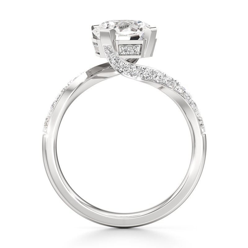 Main Image 2 of J'Lure Octagon Brilliant-Cut Lab-Grown Diamond Bypass Engagement Ring 2-1/2 ct tw 18K White Gold