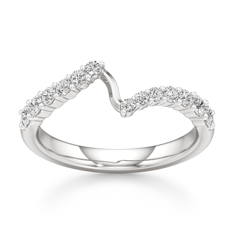 Main Image 1 of J'Lure Lab-Grown Diamond Contour Wedding Band 3/8 ct tw 18K White Gold