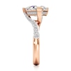 Thumbnail Image 3 of J'Lure Shield Step-Cut Lab-Grown Diamond Bypass Engagement Ring 3-1/2 ct tw 18K Rose Gold