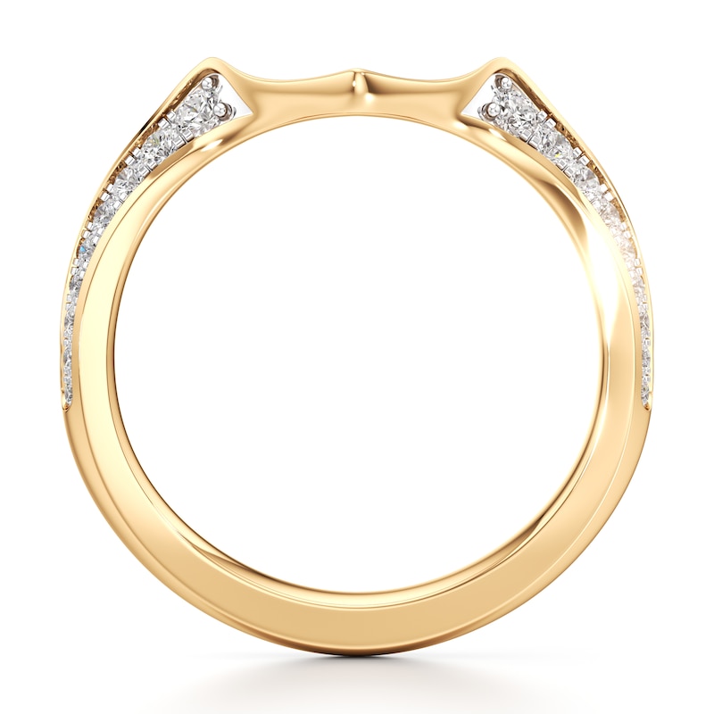 Main Image 2 of J'Lure Lab-Grown Diamond Contour Wedding Band 1/5 ct tw 18K Yellow Gold