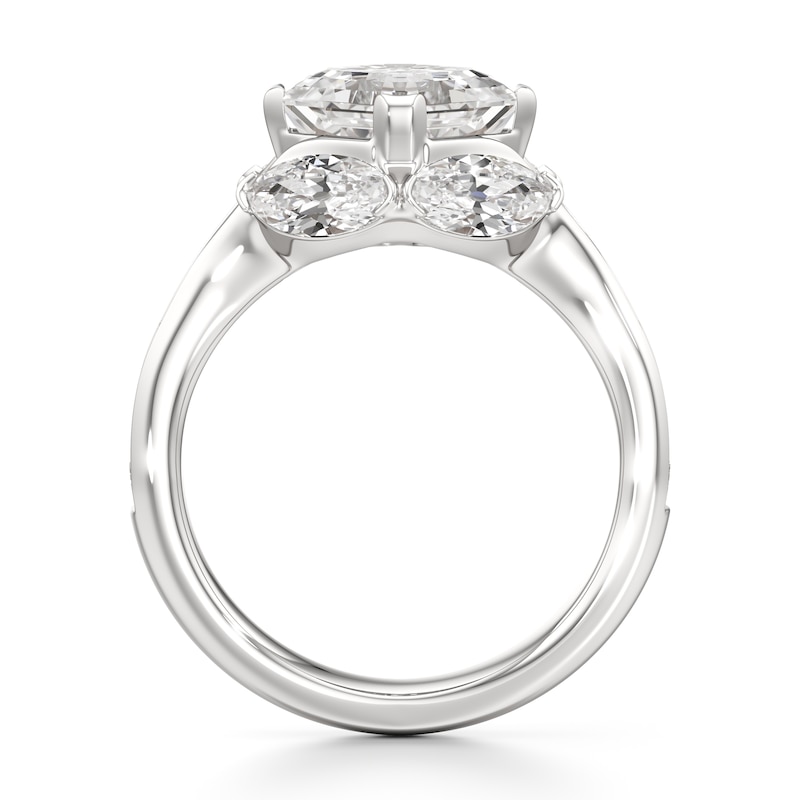Main Image 2 of J'Lure Square-Emerald Step-Cut Lab-Grown Diamond Engagement Ring 4-1/2 ct tw 18K White Gold