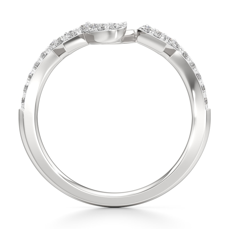 Main Image 2 of J'Lure Lab-Grown Diamond Angled Contour Wedding Band 1/4 ct tw 18K White Gold