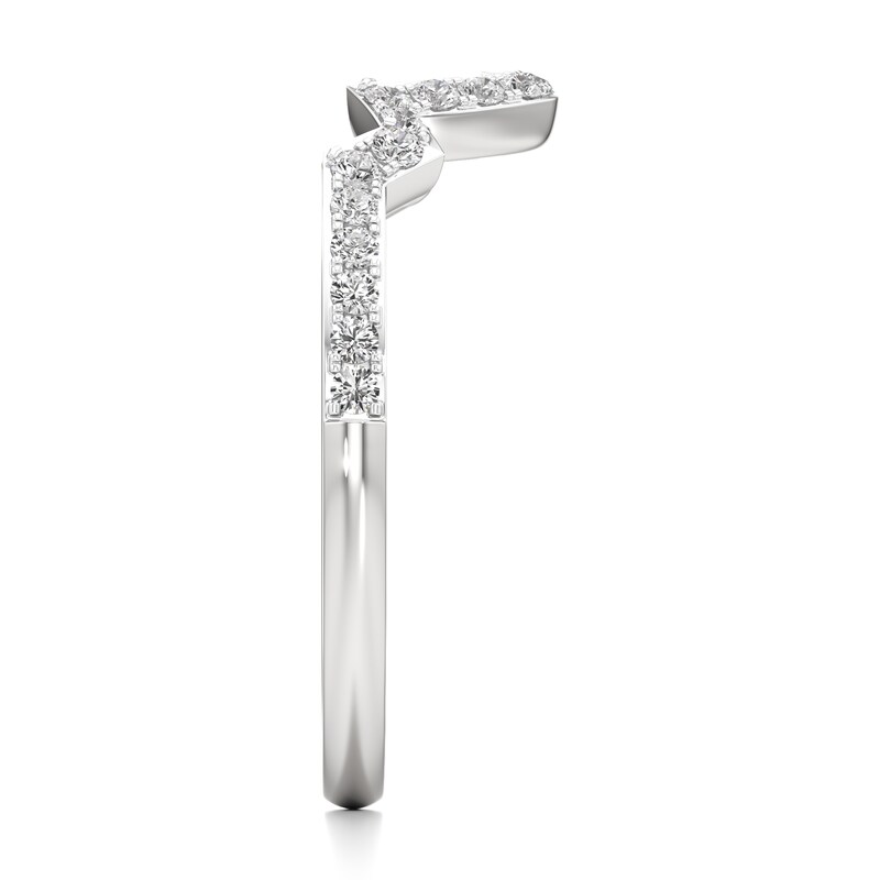Main Image 3 of J'Lure Lab-Grown Diamond Angled Contour Wedding Band 1/4 ct tw 18K White Gold