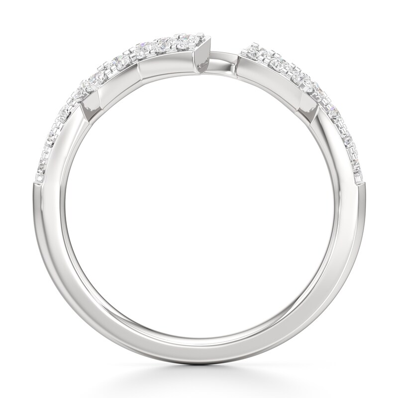 Main Image 2 of J'Lure Lab-Grown Diamond Angled Contour Wedding Band 1/3 ct tw 18K White Gold