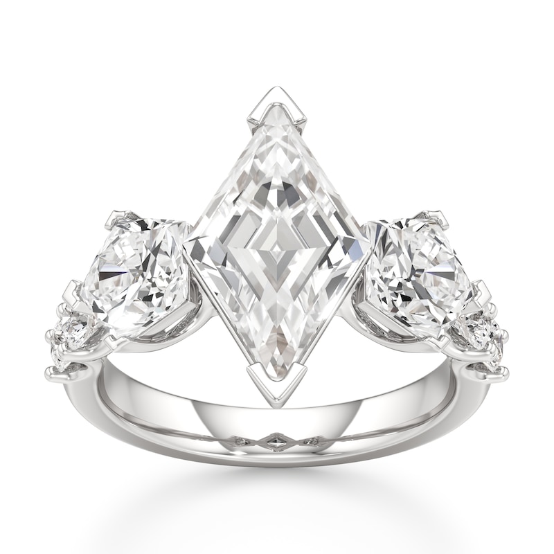 Main Image 1 of J'Lure Lozenge Step-Cut Lab-Grown Diamond Engagement Ring 5-1/3 ct tw 18K White Gold