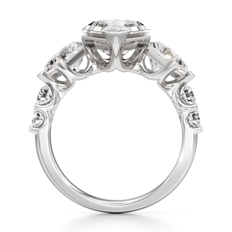 Main Image 2 of J'Lure Lozenge Step-Cut Lab-Grown Diamond Engagement Ring 5-1/3 ct tw 18K White Gold