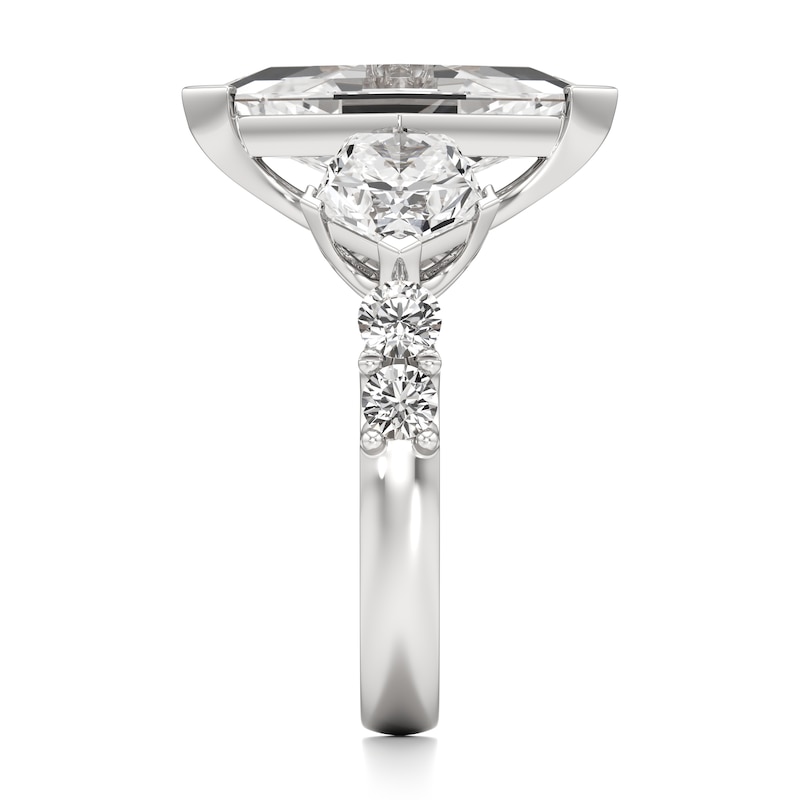 Main Image 3 of J'Lure Lozenge Step-Cut Lab-Grown Diamond Engagement Ring 5-1/3 ct tw 18K White Gold