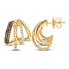 Thumbnail Image 1 of Le Vian Diamond Four-Row J-Hoop Earrings 1/2 ct tw 14K Honey Gold