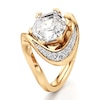 Thumbnail Image 4 of J'Lure Hexagon Step-Cut Lab-Grown Diamond Engagement Ring 3 ct tw 18K Yellow Gold