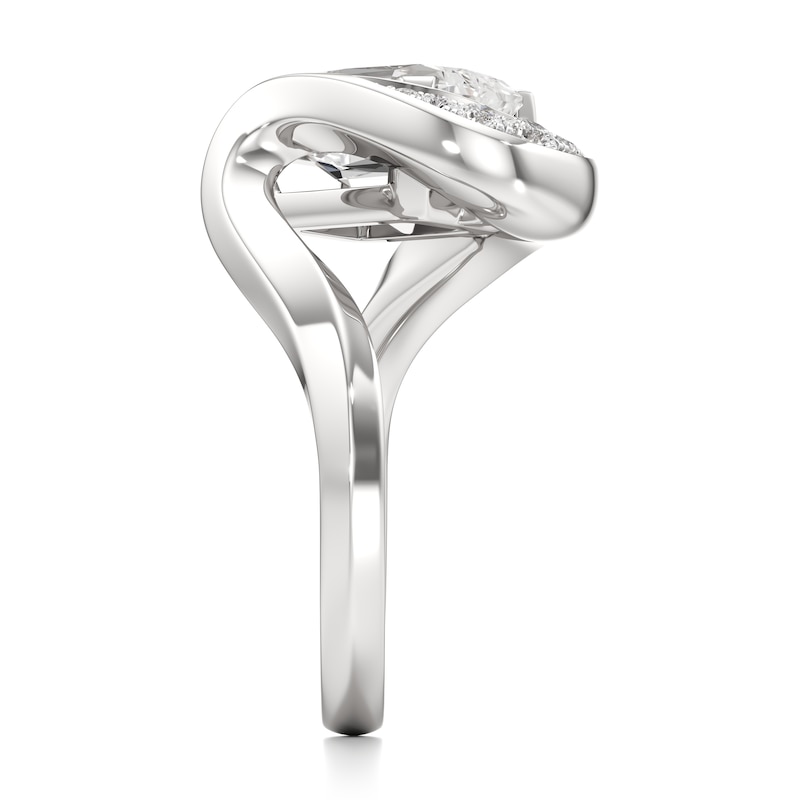 Main Image 3 of J'Lure Imperial-Emerald Step-Cut Lab-Grown Diamond Engagement Ring 3 ct tw 18K White Gold