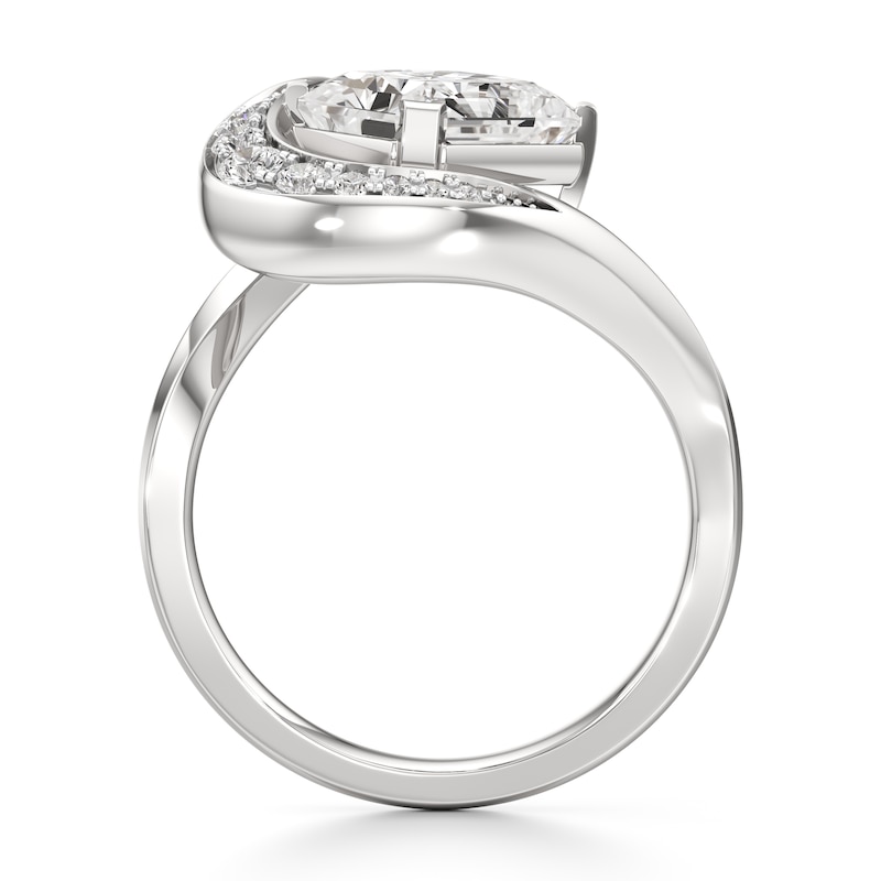 Main Image 2 of J'Lure Radiant Brilliant-Cut Lab-Grown Diamond Engagement Ring 3 ct tw 18K White Gold