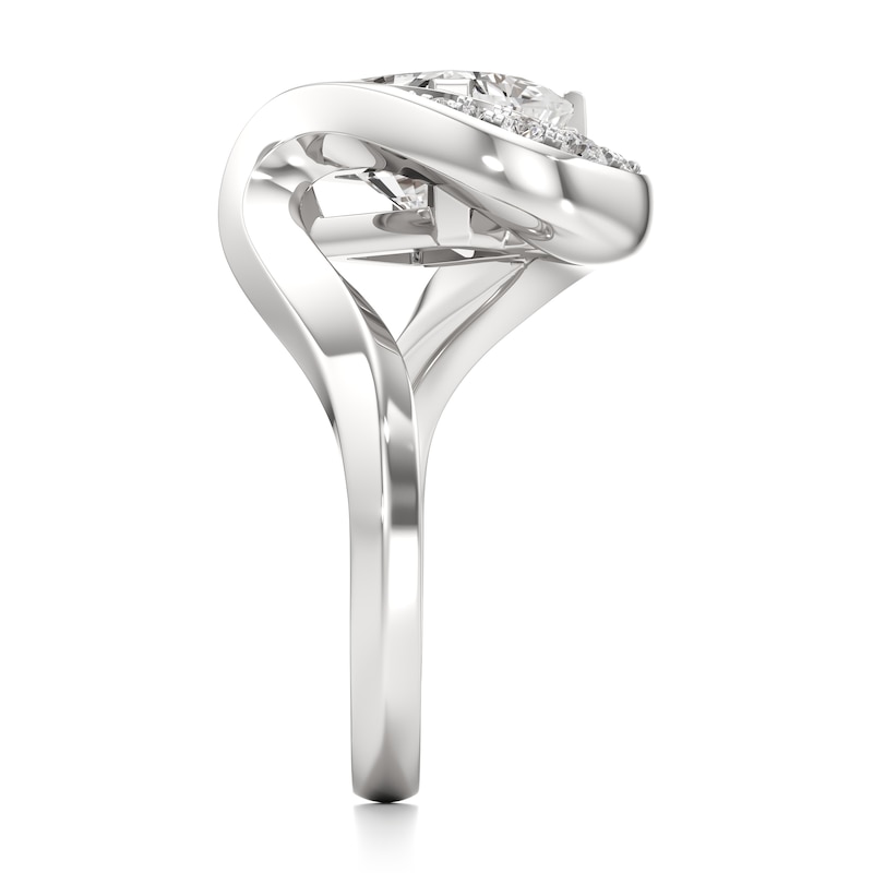 Main Image 3 of J'Lure Radiant Brilliant-Cut Lab-Grown Diamond Engagement Ring 3 ct tw 18K White Gold