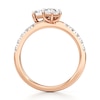 Thumbnail Image 2 of J'Lure Hexagon Step-Cut Two-Stone Lab-Grown Diamond Engagement Ring 1-3/4 ct tw 18K Rose Gold