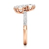 Thumbnail Image 3 of J'Lure Hexagon Step-Cut Two-Stone Lab-Grown Diamond Engagement Ring 1-3/4 ct tw 18K Rose Gold