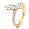 Thumbnail Image 4 of J'Lure Kite Step-Cut Two-Stone Lab-Created Diamond Engagement Ring 1-7/8 ct tw 18K Yellow Gold