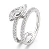 Thumbnail Image 4 of J'Lure Leaf Step-Cut Lab-Grown Diamond Spiral Engagement Ring 1-3/8 ct tw 18K White Gold