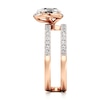 Thumbnail Image 3 of J'Lure Oval Step-Cut Lab-Grown Diamond Spiral Engagement Ring 1-3/8 ct tw 18K Rose Gold