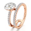 Thumbnail Image 4 of J'Lure Oval Step-Cut Lab-Grown Diamond Spiral Engagement Ring 1-3/8 ct tw 18K Rose Gold