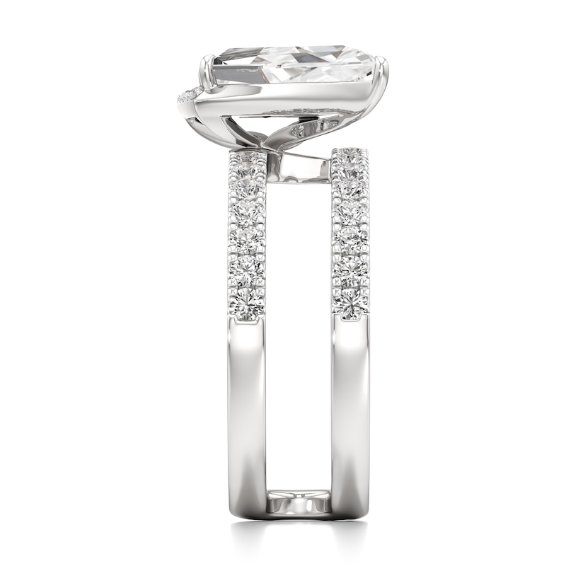 Main Image 3 of J'Lure Kite Step-Cut Lab-Grown Diamond Spiral Engagement Ring 2-1/2 ct tw 18K White Gold