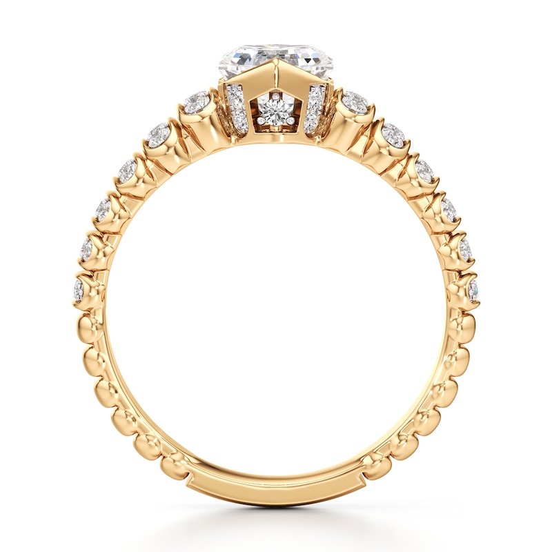 Main Image 2 of J'Lure Hexagon Brilliant-Cut Lab-Grown Diamond Engagement Ring 1-1/3 ct tw 18K Yellow Gold