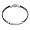 Thumbnail Image 2 of Baraka Men's Cord Bracelet with Diamond Accent Stainless Steel, Black Ion Plating & 18K Rose Gold 7.75"