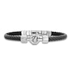 Thumbnail Image 3 of Baraka Men's Cord Bracelet with Diamond Accent Stainless Steel, Black Ion Plating & 18K Rose Gold 7.75"