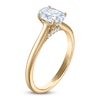 Thumbnail Image 2 of Oval-Cut Lab-Created Diamond Solitaire Plus Engagement Ring 1 ct tw 14K Yellow Gold (VS2/F)