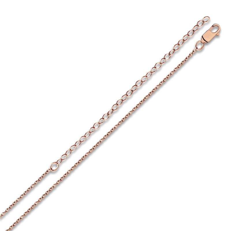 Main Image 3 of Diamond Accent Script Nameplate Necklace 14K Rose Gold-Plated Sterling Silver 18"