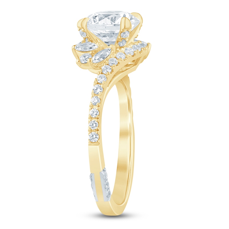 Main Image 2 of Pnina Tornai Round-Cut Lab-Grown Diamond Bypass Ring 2 ct tw 14K Yellow Gold