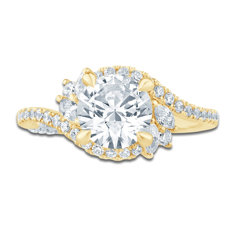 Main Image 3 of Pnina Tornai Round-Cut Lab-Grown Diamond Bypass Ring 2 ct tw 14K Yellow Gold