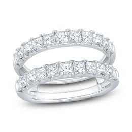 Princess-Cut Lab-Grown Diamond Enhancer Ring 2 ct tw 14K White Gold