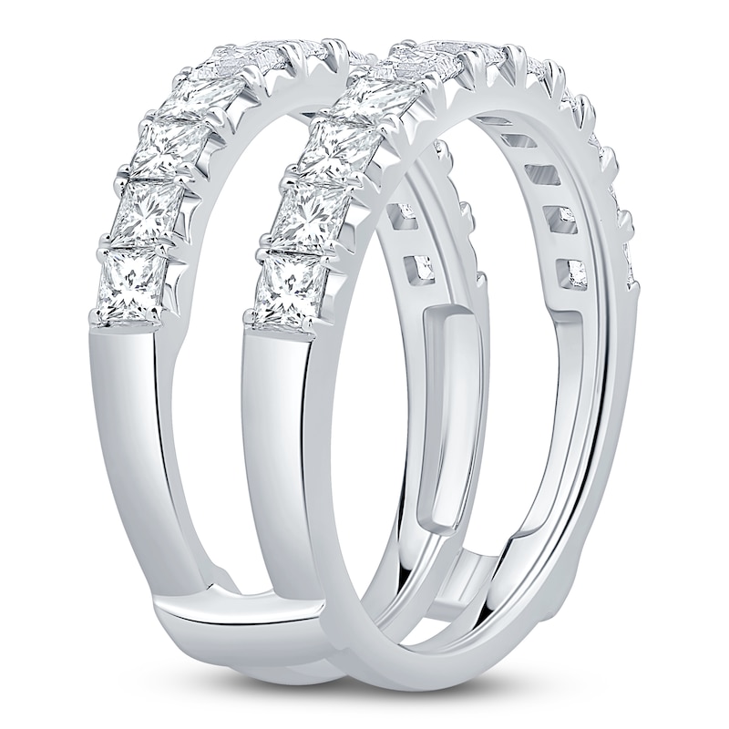 Main Image 2 of Princess-Cut Lab-Grown Diamond Enhancer Ring 2 ct tw 14K White Gold
