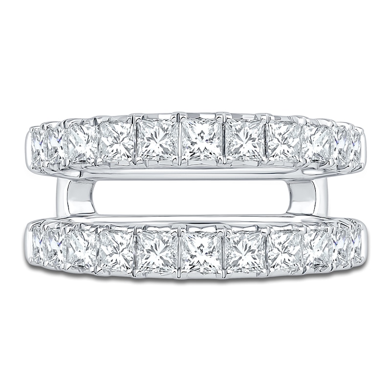 Main Image 3 of Princess-Cut Lab-Grown Diamond Enhancer Ring 2 ct tw 14K White Gold