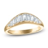 Thumbnail Image 1 of Vera Wang VOW Baguette & Round-Cut Lab-Grown Diamond Wedding Band 5/8 ct tw 14K Yellow Gold