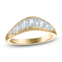 Vera Wang VOW Baguette & Round-Cut Lab-Grown Diamond Wedding Band 5/8 ct tw 14K Yellow Gold
