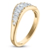 Thumbnail Image 2 of Vera Wang VOW Baguette & Round-Cut Lab-Grown Diamond Wedding Band 5/8 ct tw 14K Yellow Gold