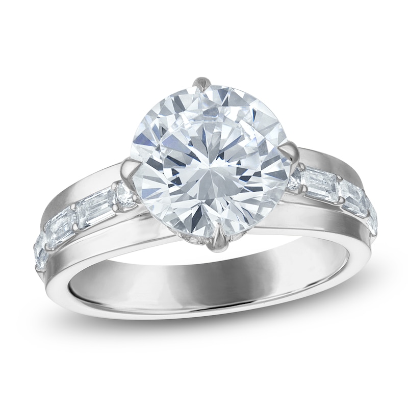 Main Image 1 of Vera Wang VOW Round-Cut Lab-Grown Diamond Engagement Ring 3-1/2 ct tw 14K White Gold