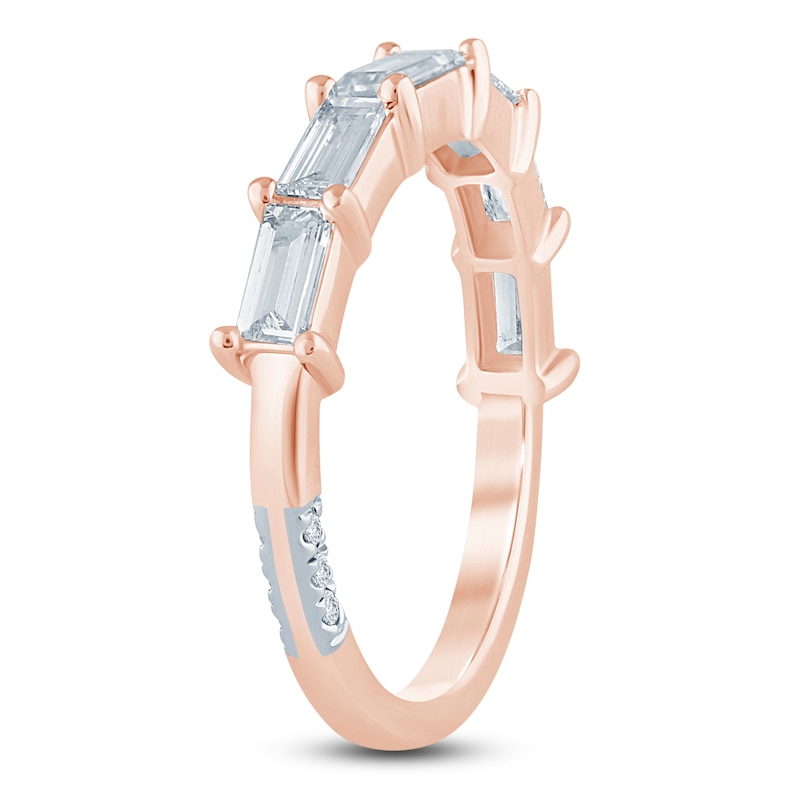 Main Image 2 of Pnina Tornai Baguette-Cut Lab-Grown Diamond Anniversary Ring 1 ct tw 14K Rose Gold