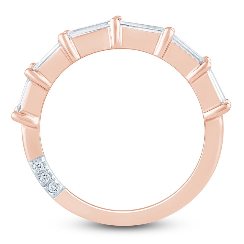 Main Image 4 of Pnina Tornai Baguette-Cut Lab-Grown Diamond Anniversary Ring 1 ct tw 14K Rose Gold
