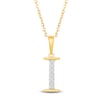 Thumbnail Image 1 of Diamond Initial I Necklace 1/20 ct tw 10K Yellow Gold 18"