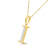 Thumbnail Image 2 of Diamond Initial I Necklace 1/20 ct tw 10K Yellow Gold 18"