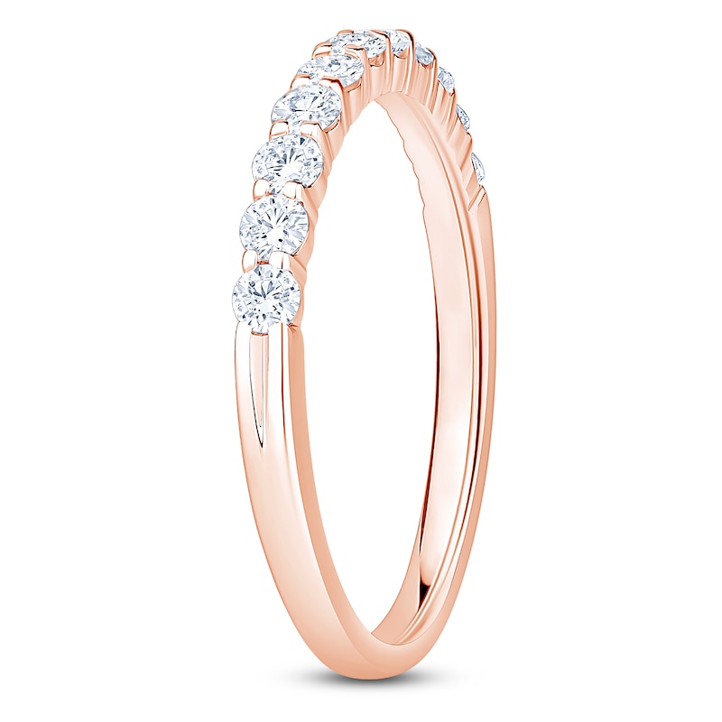 Main Image 2 of Lab-Grown Diamond Anniversary Ring 1/2 ct tw 14K Rose Gold
