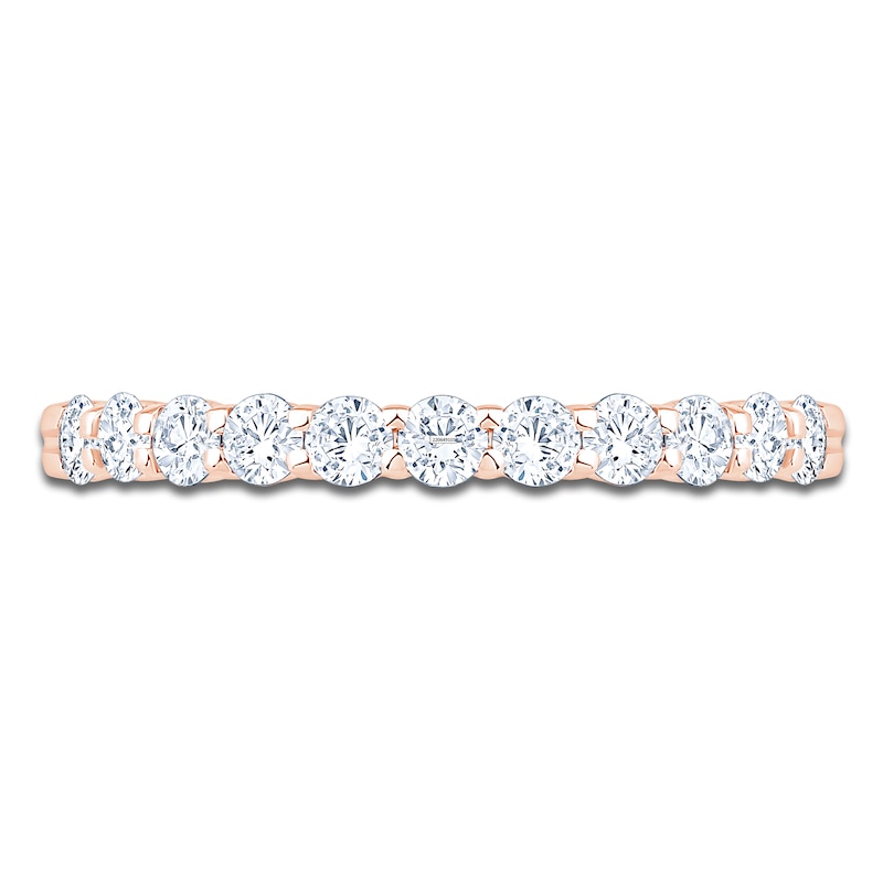 Main Image 3 of Lab-Grown Diamond Anniversary Ring 1/2 ct tw 14K Rose Gold