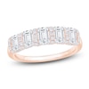 Thumbnail Image 1 of Certified Emerald-Cut Diamond Anniversary Ring 2 ct tw 18K Rose Gold