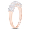Thumbnail Image 2 of Certified Emerald-Cut Diamond Anniversary Ring 2 ct tw 18K Rose Gold