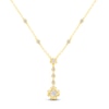 Thumbnail Image 1 of Unspoken Bezel-Set Diamond Y-Necklace 1/3 ct tw 14K Yellow Gold 18"