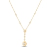 Thumbnail Image 2 of Unspoken Bezel-Set Diamond Y-Necklace 1/3 ct tw 14K Yellow Gold 18"