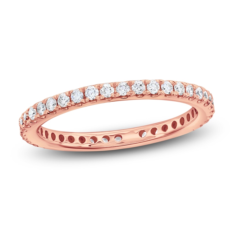 Main Image 1 of Lab-Grown Diamond Eternity Band 1/2 to 5/8 ct tw 14K Rose Gold