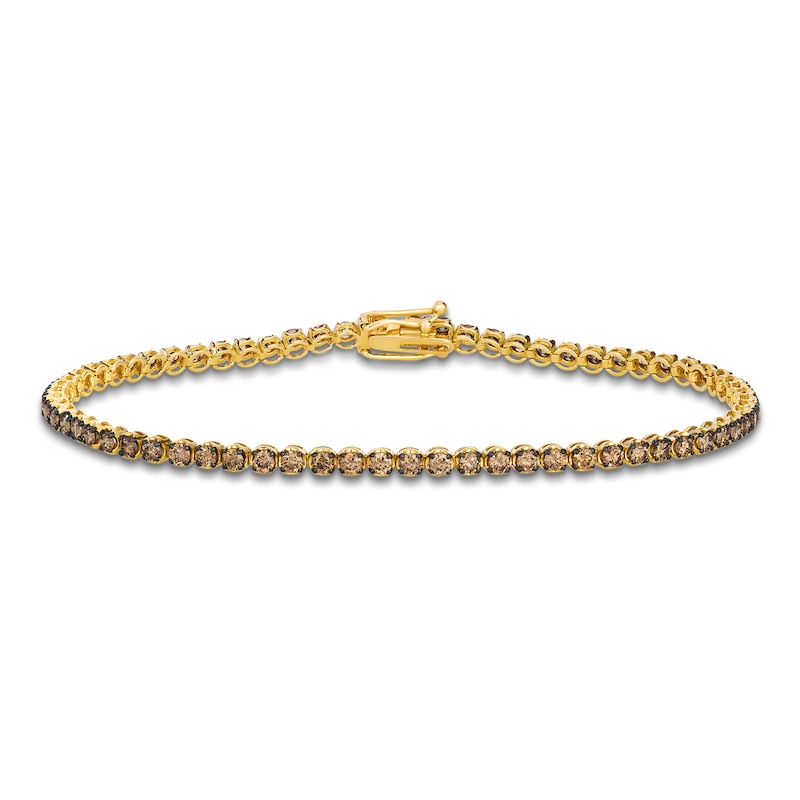 Main Image 1 of Le Vian Chocolate Diamond Tennis Bracelet 2 ct tw 14K Honey Gold 7"